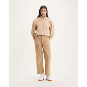Levi's Womens Size 30 Beige Ribcage Straight Ankle Corduroy Pants Costal Cowgirl